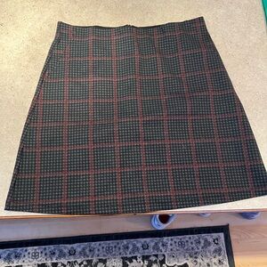 Sanctuary Black and Red Plaid A-Line Skirt